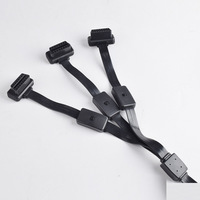 Cable de Extensión OBD2 en Ángulo Recto, 1 Macho a 3 Hembras, con Interruptor Independiente, 16 Pines, Cable Alimentado para Herramientas de Diagnóstico de Automóviles