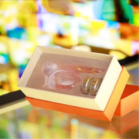 Petites décorations en cristal mignonnes en forme de lapin, bougeoir en cristal, procédé de décireuxage, emballage en boîte cadeau