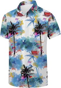 Camicia hawaiana di alta qualità personalizzata polinesiana stampa natalizia <span class=keywords><strong>camicie</strong></span> floreali da <span class=keywords><strong>uomo</strong></span> abbottonate <span class=keywords><strong>camicie</strong></span> da spiaggia tropicali - Product Image 2