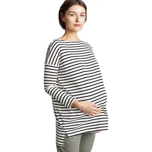 2021 fall women pregnancy formal maternity clothes clothing blank long sleeve t shirt maternity top for women