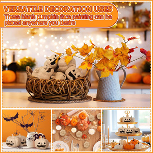 12 Pezzi di Zucche in Cartapesta 3D Ecologiche e Biodegradabili Certificate FSC, Non Finite, da Dipingere e <span class=keywords><strong>Decorare</strong></span> per <span class=keywords><strong>Halloween</strong></span> - Product Image 4