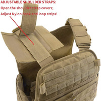 Gilet de transport de plaque Molle tactique Gilet d'entraînement respirant ultra-léger d'extérieur Gilet tactique