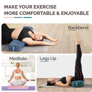 Coussin de <span class=keywords><strong>traversin</strong></span> de yoga personnalisé coussin de <span class=keywords><strong>couette</strong></span> rond housse de chanvre <span class=keywords><strong>traversin</strong></span> de yoga lavable en coton biologique ensemble de sarrasin - Product Image 3