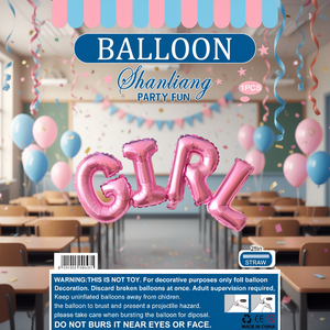 Globo de Aluminio Shanliang de 26 Pulgadas con Letras de Niña para Decoración de Fiestas de Graduación y Cumpleaños - Product Image 2