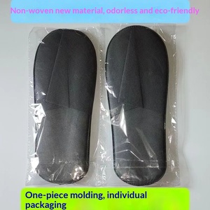 Pantuflas Desechables de Tela No Tejida Estilo <span class=keywords><strong>Hotel</strong></span>, Color Gris Oscuro, Cómodas y Suaves, para Huéspedes, Salones de Belleza y Hoteles - Product Image 3