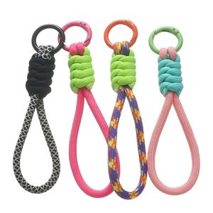 DIY Wrist Strap <b>Key</b> <b>Ring</b> Small Polyester Alloy Phone Strap With Color Block Woven Design For Mobile <b>Accessory</b> - Product Image 4