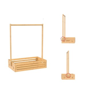 Baby Clothing Rack With Storage Box Adjustable Hanging Rod For 0-12 Months Large <b>Square</b> Type Tree Material <b>Set</b> - Product Image 4