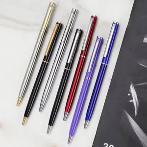 Bolígrafo de Metal Delgado con Logotipo Personalizado, Diseño Novedoso y Elegante de 1.0 mm, Regalo Promocional para Empresas, Oficinas, Hoteles y Publicidad - Product Image 2