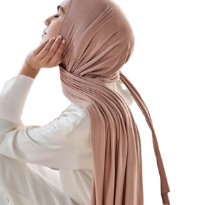 Hiyab Largo de Jersey Árabe Premium para Mujer, Pañuelo para la Cabeza de Invierno, Turbante Transpirable y Elástico de Algodón Original Musulmán - Product Image 1