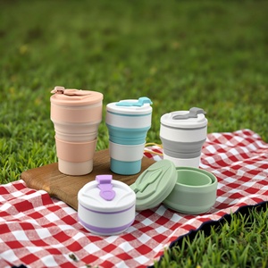 High Quality Custom Portable Reusable Eco-Friendly Silicone <b>Collapsible</b> <b>Water</b> <b>Bottle</b> Thermal Insulation for Promotional Business - Product Image 1
