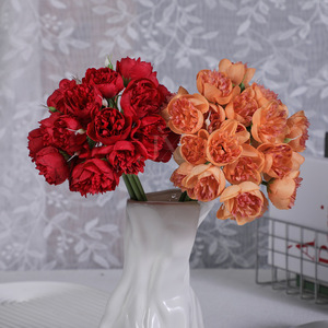 ดอกกุหลาบประดิษฐ์ Jinxi 27 หัว ดอกไม้ผ้าไหมสำหรับตกแต่งงานแต่งงานและบ้าน - Product Image 1