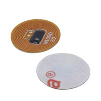Mini etiqueta adhesiva NFC de 10mm de diámetro, etiqueta RFID Flexible para gestión de suministros médicos, ISO/IEC14443A, NFC Forum 2