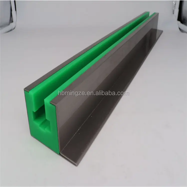 Guia de corrente UPE de plástico uhmwpe cor verde trilho de guia linear