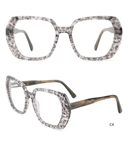 Montures optiques surdimensionnées en acétate, monture complète, grandes lunettes pentagonales, lunettes vintage pour femmes, logo personnalisé, monture optique - Product Image 6