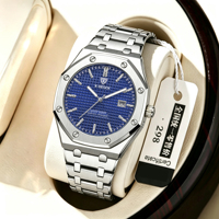 X-GEQCK Nouvelle montre automatique pour homme à trois yeux et six aiguilles, phase de lune, bracelet en acier inoxydable, montres de luxe pour la mode masculine