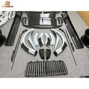 Kits de carrosserie en fibre de carbone partielle et sèche style MSY W12 pour <span class=keywords><strong>Bentley</strong></span> <span class=keywords><strong>Bentayga</strong></span> 2020 + capot de pare-chocs roues d'échappement becquet jupe latérale calandre - Product Image 4