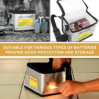 Sac de protection portable ignifuge et étanche pour batterie au lithium polymère avec fermeture éclair, pour le chargement et le rangement des drones FPV et des bateaux RC