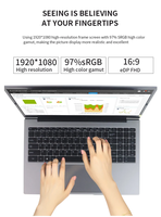 批发 15.6 英寸 Win10 Intel Apollo Lake J3455 8GB DDR4 SSD 256GB 美规插头笔记本电脑，适合家庭、学校、商务使用