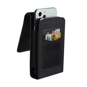 Étui de ceinture multifonctionnel pour homme à double couche en nylon avec clip de ceinture, porte-cartes et étui de téléphone en cuir - Product Image 6