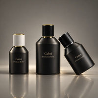 Flacons de parfum fantaisie 100 ml, flacons en verre noir personnalisés 50 ml, flacons de parfum vides 30 ml, flacons de parfum de luxe, marque privée OEM.