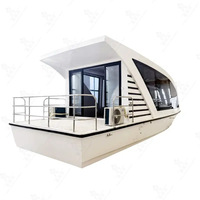 Casa Flotante Estática para Pesca, Ocio y Vacaciones, Cápsula Acuática, Resort, Nueva Casa Flotante Miniatura con Drenaje