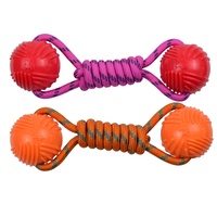 Jouet à Mâcher pour Animaux de Compagnie : Balle Élastique TPR, Jouets pour Chiens en Corde de Nylon, Résistance à la Morsure, Entraînement, Jeu de Traction, Jouets à Mâcher Interactifs