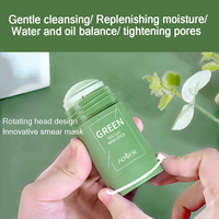 Angnya — masque éclaircissant et purifiant, pour le visage, masque à la boue, nettoyant en profondeur, pour l'acné, au thé vert, cosmétique, original