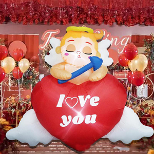 San Valentino decorazione esterna gonfiabile cupido con cuore d'amore, con luci a LED dolce san valentino decorazioni per la festa di nozze a casa - Product Image 4