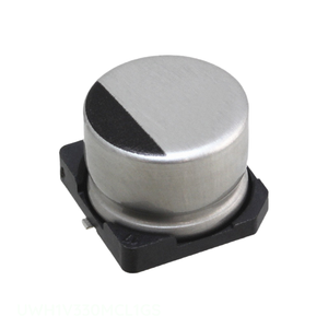 Condensateur à montage en surface (SMD) UWH1V330MCL1GS 33 µF 20 % 35 V, canal fabricant, type CAP ALUM 33UF - Product Image 1