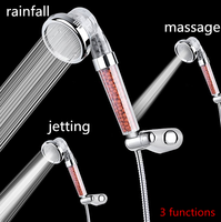 Pomme de douche à main luxueuse avec système de filtration ionique à haute pression, pluie, vitamine VC, pierre, pour accessoires de robinet de salle de bain
