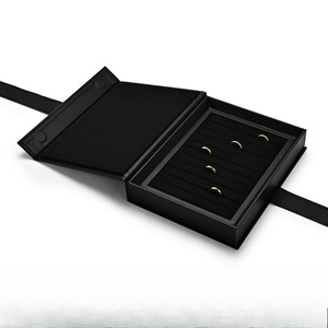 Custom Jewelry <b>storage</b> box, flip cover creative ribbon design ring necklace jewelry display gift box - Product Image 6