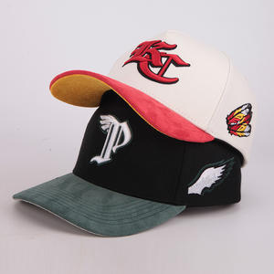 カスタムメンズ高品質5パネル3D刺Embroideryロゴ構造サテン裏地付き野球帽スエードスポーツ野球帽 - Product Image 5