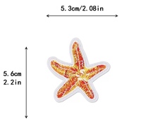 Applique 3D personnalisée faite à la main, ornée de strass et de perles, motif coquillage marin (hippocampe, dauphin), à coudre pour veste, bagage, chapeau