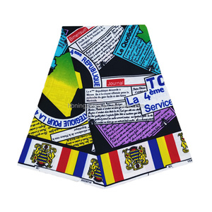Élection de président Wrapper de haute qualité Impressions personnalisées Tissus africains <span class=keywords><strong>Kanga</strong></span> 100% coton - Product Image 4