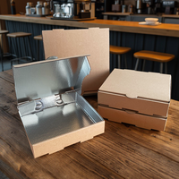 Boîte à pizza en carton kraft brun avec logo personnalisé, boîtes à pizza jetables en carton ondulé pour restaurant, pique-nique, emballage alimentaire