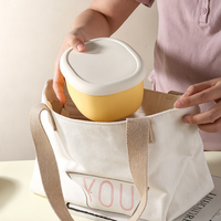 Boîte à lunch en silicone résistante aux hautes températures avec couvercle, pour micro-ondes et conservation au réfrigérateur, idéale pour le travail