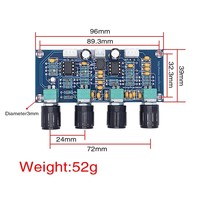 Tiz bas ön amplifikatör kurulu ile XH-A901 NE5532 ton preamplifikatör kurulu Preamp pre-amp
