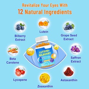 OEM de alta calidad Lutein Eye Gummies Mejor precio de fábrica 60 Gummies Suplemento alimenticio <span class=keywords><strong>Vitaminas</strong></span> No aplicable <span class=keywords><strong>para</strong></span> recién nacidos - Product Image 4