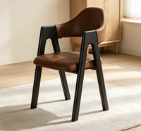 Chaise de loisirs moderne en bois écologique faite à la main avec dossier pour chambre, appartement, salle à manger, salon, mobilier de maison