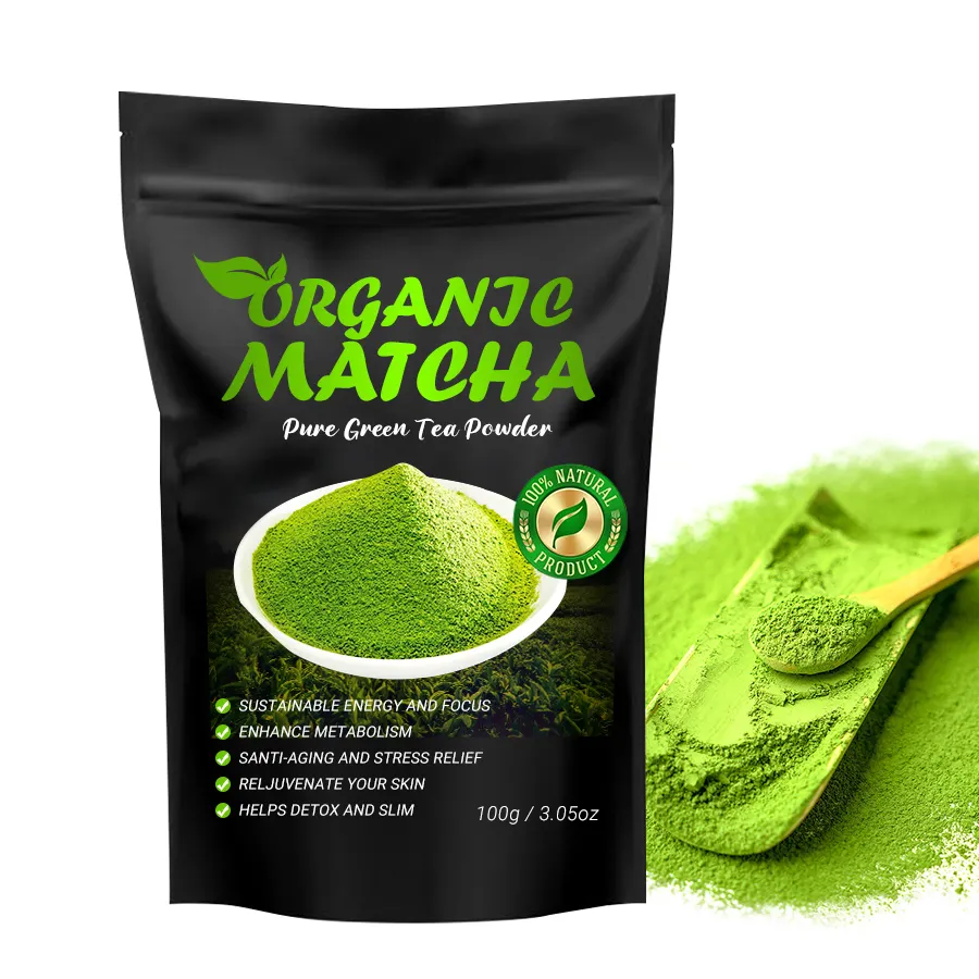 מטצ 'ה אורגני באיכות גבוהה אבקת תה ירוק 100% טבעי טקטי matcha אורגני