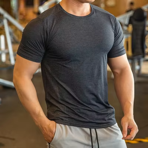 Camiseta Deportiva de Manga Corta para Hombre, de Secado Rápido, Transpirable, de Spandex/Nailon, Ajuste Regular, para Gimnasio y Running - Product Image 5