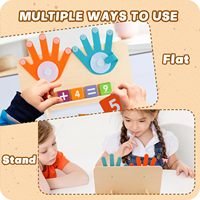 Apprentissage précoce des mathématiques aides pédagogiques Montessori jeu de comptage des doigts blocs de numéros en bois conseil de comptage mathématiques jouets éducatifs