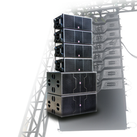 Sistema de Sonido Line Array Profesional T.I Pro Audio LA-2122, Equipo de Sonido de Dos Vías con Doble Altavoz de 12 Pulgadas, Resistente al Agua, con Neodimio