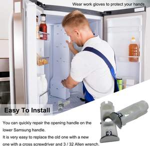 Paquete de 2 manijas de repuesto <span class=keywords><strong>para</strong></span> refrigerador DA61-07540A DA61-08247A, kit de soporte <span class=keywords><strong>para</strong></span> manija de congelador, compatible con <span class=keywords><strong>Samsung</strong></span> PS4145181, etc. - Product Image 5
