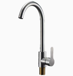 304 Stainless Steel Kitchen Faucet <b>Brushed</b> Finish Single Handle Mixer Tap - Product Image 2