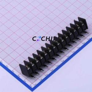 DBT30R-7.62-14P-BK-P Barrier Terminal Block Bent Lead Through Hole,P=7.62mm Connector Two Sides 7.62mm 1x14P Right Angle Pin - Product Image 1