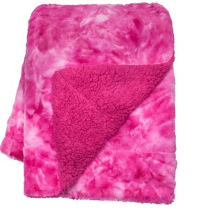 Tie Dye fausse fourrure jeter couverture Super doux confortable 230gsm Sherpa jeter couverture polaire floue <span class=keywords><strong>rose</strong></span> couvertures pour canapé canapé-<span class=keywords><strong>lit</strong></span> - Product Image 6