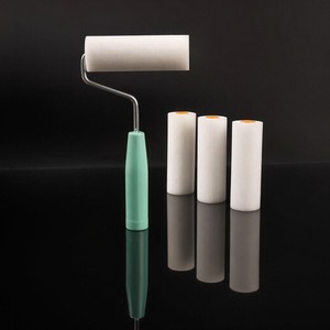 Rouleau à <span class=keywords><strong>peinture</strong></span> de 9 pouces, brosse en éponge de polyester, outil de <span class=keywords><strong>peinture</strong></span>, manche en métal pour la décoration des murs, des plafonds et de la maison - Product Image 3