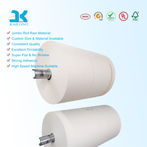 Transparant BOPP vinyl PE hotmelt jumbo rol etiketbasismateriaal, hoge transparantie voor cosmetische producten, bulk - Product Image 1