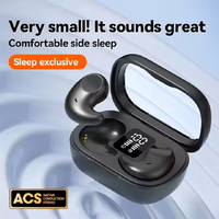 Écouteurs intra-auriculaires TWS M51 pour le sommeil, mini écouteurs sans fil invisibles, affichage numérique LED, étui de charge, BT V5.4 AAC SBC stéréo